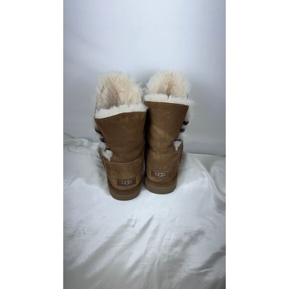 UGG Womens Brown Suede & Sheepskin Lined Winter Boots Size 8 - Picture 10 of 16